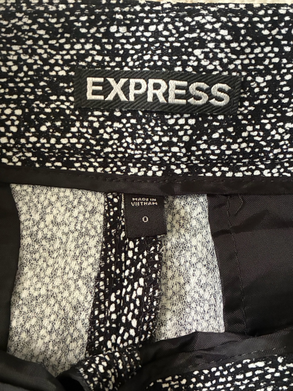 Goth Style Express Tailored Business Casual Herringbone Sz 8 Office Siren - Picture 2 of 6